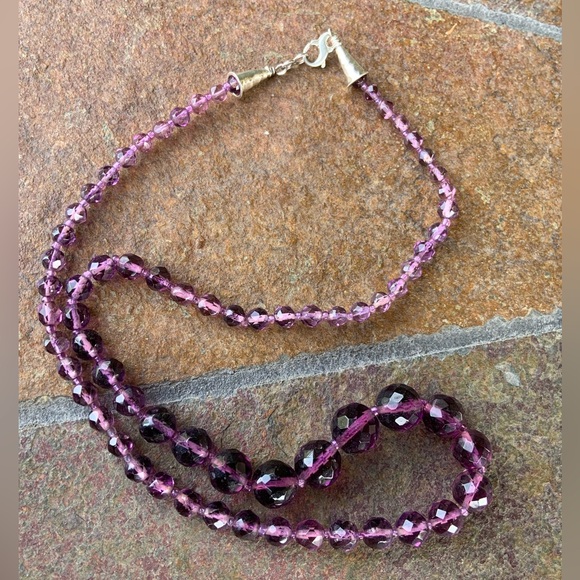 Amethyst Stranded Bead Necklace - Picture 6 of 10